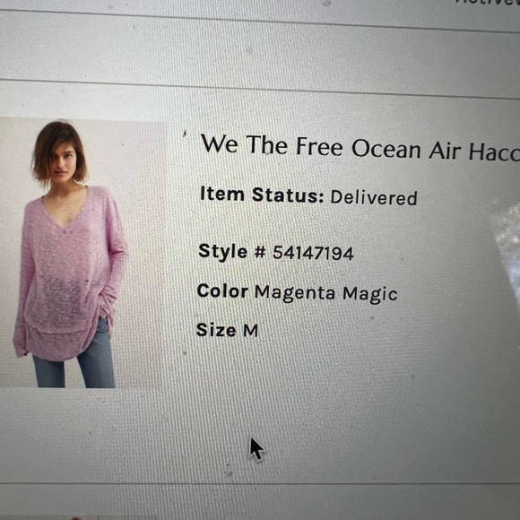 We The Free Ocean Air Hacci Sweater in Magenta Magic - Picture 10 of 11